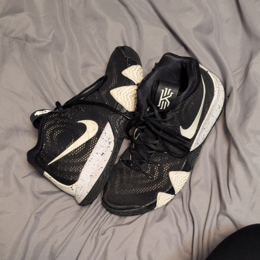 Nike Black and Cream Kyrie Sneakers
